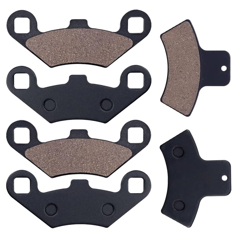 Cyleto Front and Rear Brake Pads for Polaris Sportsman 500 400 335 Scrambler 400 500 Trail Blazer 250 400 Magnum 325 500 Sport 400 Diesel 455 Xpedition 425 325 Trail Boss 325 - Image 1
